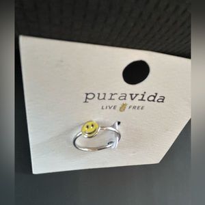 Pura Vida Happy Face Ring - size 7
